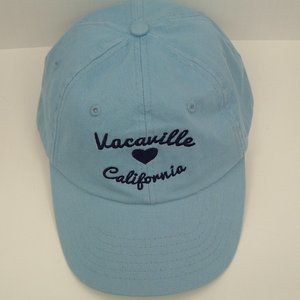 Vacaville Calfornia light  blue heart adjustable hat baseball cap unisex